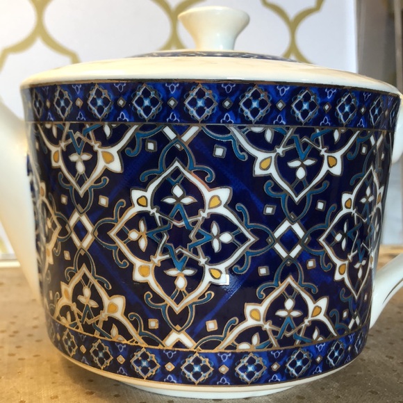 Grace’s Teaware tea pot. Blue and silver design. Gently used. Great condition. - Picture 2 of 10